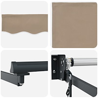vidaXL Automatisk Utdragbar Markis Beige 350x250 cm