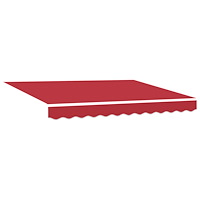 vidaXL Automatisk Utdragbar Markis Röd 350x250 cm