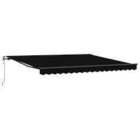 vidaXL Automatisk Utdragbar Markis Svart 400x300 cm