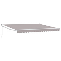 vidaXL Automatisk Utdragbar Markis Ljusgrå 400x300 cm