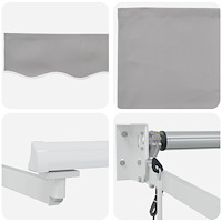 vidaXL Automatisk Utdragbar Markis Ljusgrå 400x300 cm