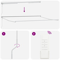 vidaXL Automatisk Utdragbar Markis Ljusgrå 400x300 cm