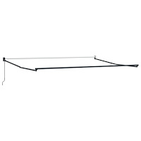 vidaXL Manuell Utdragbar Markis Randig Röd och Vit 450x300 cm