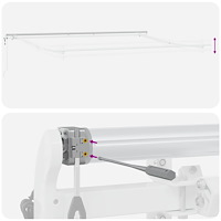 vidaXL Automatisk fällbar markis Beige 450x300 cm