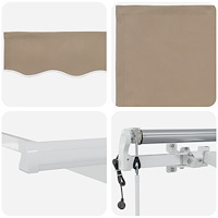 vidaXL Automatisk fällbar markis Beige 450x300 cm