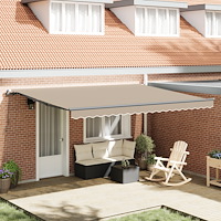 vidaXL Manuell Hopfällbar Markis Beige 450x300 cm