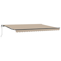 vidaXL Automatisk Utdragbar Markis Beige 450x300 cm