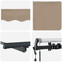 vidaXL Automatisk Utdragbar Markis Beige 450x300 cm