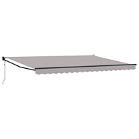 vidaXL Automatisk Utdragbar Markis Ljusgrå 450x300 cm