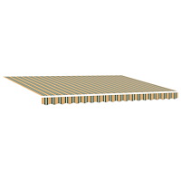 vidaXL Automatisk Utdragbar Markis Grön och Gul 450x300 cm