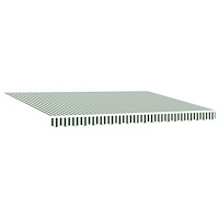vidaXL Automatisk Utdragbar Markis Grön och Vit 450x300 cm