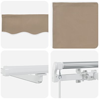 vidaXL Manuell Utdragbar Markis med LED Beige 500x350 cm