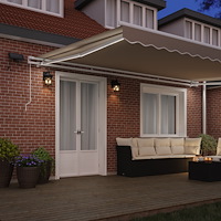 vidaXL Manuell Utdragbar Markis med LED Beige 500x350 cm