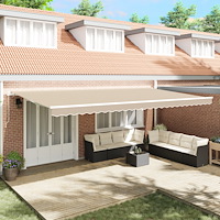 vidaXL Manuell Hopfällbar Markis Beige 600x300 cm