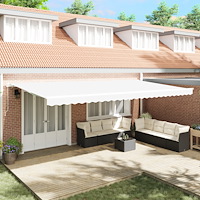 vidaXL Manuell Hopfällbar Markis Vit 600x300 cm