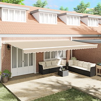 vidaXL Automatisk Utdragbar Markis Beige 600x350 cm