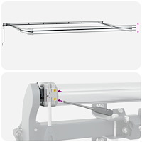 vidaXL Automatisk Utdragbar Markis Grön och Gul 600x350 cm