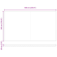vidaXL Automatisk Utdragbar Markis Grön och Vit 600x350 cm