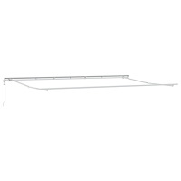 vidaXL Automatisk Utdragbar Markis Grön och Vit 600x350 cm