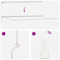 vidaXL Automatisk Utdragbar Markis Grön och Vit 600x350 cm
