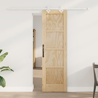 vidaXL skjutdörr med hårdvarusats 61x198.5 cm Massivt tallträ, vidaXL innerdörr "ORKDAL" 61x198.5 cm Massivt tallträ