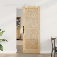 vidaXL glidande dörr med hårdvarusats 73.5x198.5 cm Solid furu, vidaXL inre dörr 'ORKDAL'73.5x198.5x4 cm Solid furu