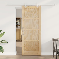 vidaXL Skjutdörr med hårdvaruset 78x202 cm Massivt Tallträ, vidaXL Inre dörr 'ORKDAL'78x202x4 cm Massivt Tallträ