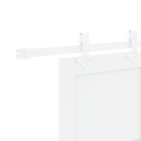 vidaXL Skjutdörr med Tillbehör Set Vit 83x232 cm Solid Tall