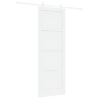 vidaXL Skjutdörr med Tillbehör Set Vit 83x232 cm Solid Tall