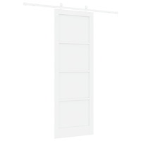 vidaXL Skjutdörr med Tillbehör Set Vit 83x232 cm Solid Tall