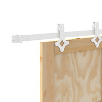 vidaXL Skjutdörr med Tillbehör Set 86x198.5 cm Massivt Trä Furu