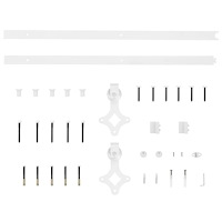 vidaXL Skjutdörr med Tillbehör Set 86x198.5 cm Massivt Trä Furu