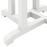 vidaXL 3-delars Trädgårdsbarset Vitt HDPE