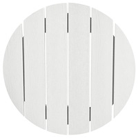 vidaXL 3-delars Trädgårdsbarset Vitt HDPE