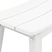 vidaXL 3-delars Trädgårdsbarset Vitt HDPE