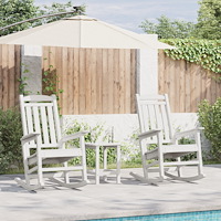 vidaXL Trädgårdsgungstol 2 pcs Vit 70 x 92 x 108 cm Plast
