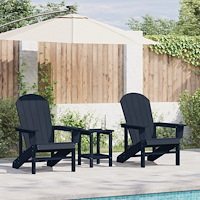 vidaXL Trädgårdsloungemöbler 2 pcs Marinblå 74 x 82 x 90cm polyeten