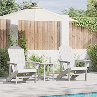 vidaXL Trädgårdsloungemöbler 3 pcs Vit 38 x 38 x 46cm polyeten