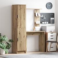 vidaXL Skrivbord med Förvaring Artisan Ek Konstruerat Trä