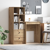 vidaXL Skrivbord med Förvaring Artisan Ek Konstruerat Trä