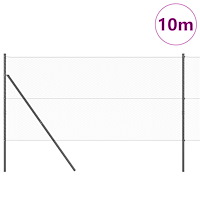 vidaXL Hexagon Stängsel Grå 1x10 m Stål