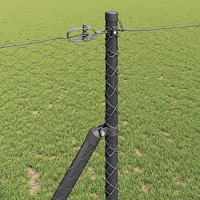 vidaXL Hexagon Stängsel Grå 1x10 m Stål