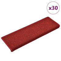 vidaXL Trappmattor 30 st 65x21x4 cm röd