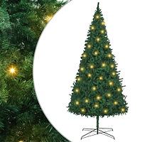 vidaXL Förbelyst julträd 400 cm Grön