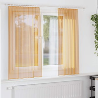 vidaXL Voile gardiner med stångfickor 2 st orange