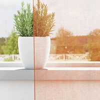 vidaXL Voile gardiner med stångfickor 2 st terrakotta