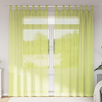 vidaXL Voile gardiner med fliktopp 2 st äppelgrön