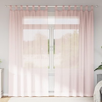vidaXL Voile gardiner med öglor 2 st ljusrosa 140x225 cm
