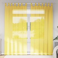 vidaXL Voile gardiner med öglor 2 st gul 140x225 cm