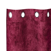 vidaXL Sammet Gardiner 2 st med Ögla Vinröd 225x140 cm